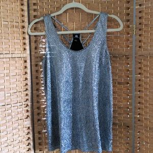 Silver Shimmer Party Top
